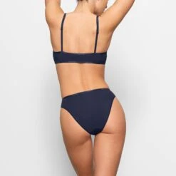 COTTON LOGO HIGH LEG BIKINI | NAVY -SWIMwear Sale Store SKIMS PANTY PN BIK 2003 ED NVY 0017 BK