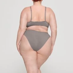 COTTON LOGO HIGH LEG BIKINI | SMOKE -SWIMwear Sale Store SKIMS PANTY PN BIK 2003 HC SMK 0017 BK c354fc4f 1c27 41a2 ac95 aa9317673205