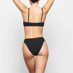 COTTON LOGO HIGH LEG BIKINI | SOOT -SWIMwear Sale Store SKIMS PANTY PN BIK 2003 TC SOT 0016 BK