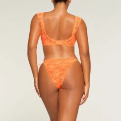 STRETCH LACE TIE SIDE BIKINI | NEON ORANGE -SWIMwear Sale Store SKIMS PANTY PN BIK 2970 MA NOG 1394 BK