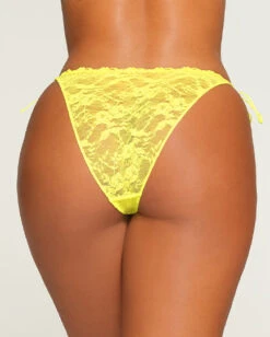 STRETCH LACE TIE SIDE BIKINI | YELLOW HIGHLIGHTER -SWIMwear Sale Store SKIMS PANTY PN BIK 2970 pantyshop