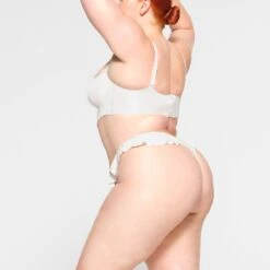 LOGO SHINE FLUTTER THONG | MARBLE -SWIMwear Sale Store SKIMS PANTY PN BIK 3650 LD MBL 0009 SD