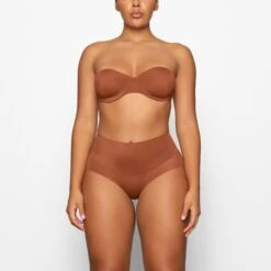SMOOTHING HIGH-WAISTED BRIEF | BRONZE -SWIMwear Sale Store SKIMS PANTY PN BOY 2911 DA BRZ 0014 FR