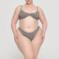 COTTON LOGO DIPPED THONG | SMOKE -SWIMwear Sale Store SKIMS PANTY PN DTH 2002 HC SMK 0002 FR bfa88039 9cfd 4403 8228 d253cd871446