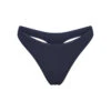 COTTON LOGO DIPPED THONG | NAVY