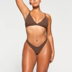 FITS EVERYBODY DIPPED FRONT THONG | JASPER -SWIMwear Sale Store SKIMS PANTY PN DTH 2027 KA JSP 0004 FR