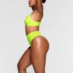 FITS EVERYBODY HIGH-WAISTED THONG | GREEN HIGHLIGHTER -SWIMwear Sale Store SKIMS PANTY PN HWT 0416 NA GRH 010