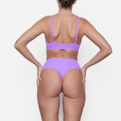 FITS EVERYBODY HIGH-WAISTED THONG | ULTRA VIOLET -SWIMwear Sale Store SKIMS PANTY PN HWT 0418 IB UVT BK