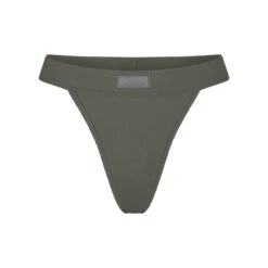 COTTON RIB THONG | JUNIPER