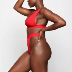 COTTON RIB THONG | RUBY -SWIMwear Sale Store SKIMS PANTY PN STT 0040 XC RBY 0008 SD
