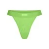 COTTON RIB THONG | NEON GREEN