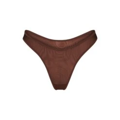 ULTRA FINE MESH THONG | MAHOGANY