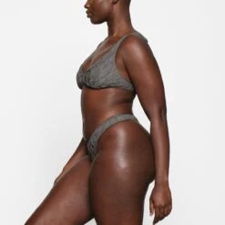 QUILTED THONG | GUNMETAL -SWIMwear Sale Store SKIMS PANTY PN THG 2518 YB GUN 0013 SD