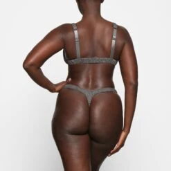 QUILTED THONG | GUNMETAL -SWIMwear Sale Store SKIMS PANTY PN THG 2518 YB GUN 0023 BK