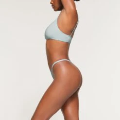 COTTON LOGO STRING THONG | FROST -SWIMwear Sale Store SKIMS PANTY PN THG 2642 OB FRS 0012