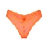STRETCH LACE DIPPED THONG | NEON ORANGE