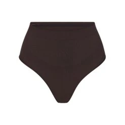 SEAMLESS SCULPT MID WAIST THONG | ESPRESSO