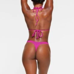 SUMMER MESH LACE CROTCHLESS THONG | FUCHSIA -SWIMwear Sale Store SKIMS PANTY PN THG 3442 PB FSA 0022 BK