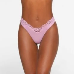 FITS EVERYBODY LACE DIPPED THONG PACK | GLACIER MULTI -SWIMwear Sale Store SKIMS PANTY PN THG 3631 LB BPM 0052 FR
