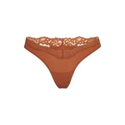 FITS EVERYBODY CORDED LACE DIPPED THONG | BRONZE