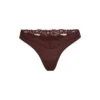 FITS EVERYBODY CORDED LACE DIPPED THONG | COCOA