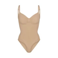 SEAMLESS SCULPT BRIEF BODYSUIT | CLAY