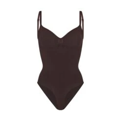 SEAMLESS SCULPT BRIEF BODYSUIT | ESPRESSO