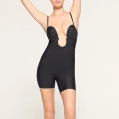 DEEP PLUNGE SHAPEWEAR MID THIGH BODYSUIT | ONYX 9 DEEP PLUNGE SHAPEWEAR MID THIGH BODYSUIT | ONYX -SWIMwear Sale Store SKIMS SHAPEWEAR BD MDT 2960 LC ONX 0006