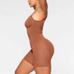 SEAMLESS SCULPT LOW BACK MID THIGH BODYSUIT | BRONZE -SWIMwear Sale Store SKIMS SHAPEWEAR BD MDT 3371 IA BRZ 0010 SD