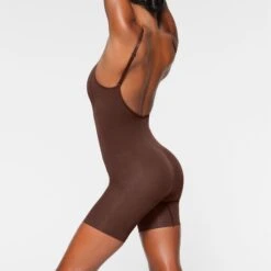 SEAMLESS SCULPT LOW BACK MID THIGH BODYSUIT | COCOA -SWIMwear Sale Store SKIMS SHAPEWEAR BD MDT 3371 IB COA 0016 SD