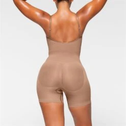 SEAMLESS SCULPT MID THIGH BODYSUIT | SIENNA -SWIMwear Sale Store SKIMS SHAPEWEAR BD MDT 3372 IA SIE 0017 BK