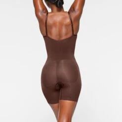 SEAMLESS SCULPT MID THIGH BODYSUIT | COCOA -SWIMwear Sale Store SKIMS SHAPEWEAR BD MDT 3372 IB COA 0022 BK