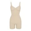 SEAMLESS SCULPT MID THIGH BODYSUIT | SAND