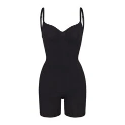 SEAMLESS SCULPT LOW BACK MID THIGH BODYSUIT | ONYX