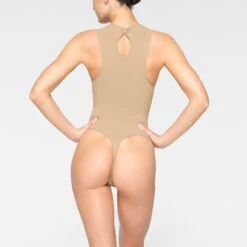 SEAMLESS SCULPT HIGH NECK THONG BODYSUIT | CLAY 10 SEAMLESS SCULPT HIGH NECK THONG BODYSUIT | CLAY -SWIMwear Sale Store SKIMS SHAPEWEAR BD THG 2905 JC CLY 0016 BK