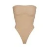 SEAMLESS SCULPT STRAPLESS THONG BODYSUIT | CLAY -SWIMwear Sale Store SKIMS SHAPEWEAR BD THG 2913 CLY