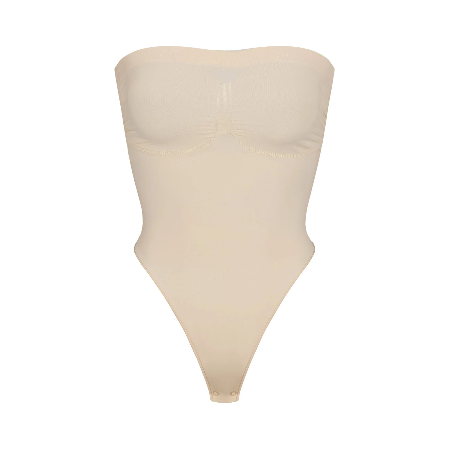 SEAMLESS SCULPT STRAPLESS THONG BODYSUIT | SAND 3 SEAMLESS SCULPT STRAPLESS THONG BODYSUIT | SAND
