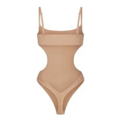 BARELY THERE CUT OUT BODYSUIT | CLAY -SWIMwear Sale Store SKIMS SHAPEWEAR BD THG 2962 CLY B