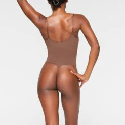 SEAMLESS SCULPT THONG BODYSUIT | JASPER -SWIMwear Sale Store SKIMS SHAPEWEAR BD THG 3369 IB JSP 0022 BK