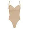SEAMLESS SCULPT LOW BACK THONG BODYSUIT | CLAY -SWIMwear Sale Store SKIMS SHAPEWEAR BD THG 3371 CLAY Fcopy