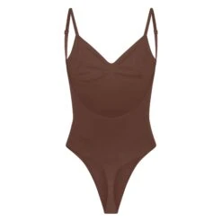 SEAMLESS SCULPT LOW BACK THONG BODYSUIT | COCOA -SWIMwear Sale Store SKIMS SHAPEWEAR BD THG 3371 COA B