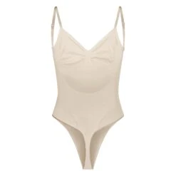 SEAMLESS SCULPT LOW BACK THONG BODYSUIT | SAND -SWIMwear Sale Store SKIMS SHAPEWEAR BD THG 3371 SAND B