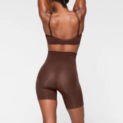 SEAMLESS SCULPT MID THIGH SHORT | COCOA -SWIMwear Sale Store SKIMS SHAPEWEAR BO SHO 3363 IB COA 0038 BK