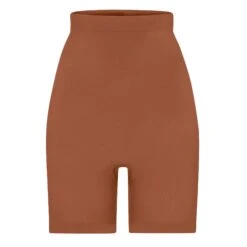 SEAMLESS SCULPT HIGH-WAISTED ABOVE THE KNEE SHORT | BRONZE