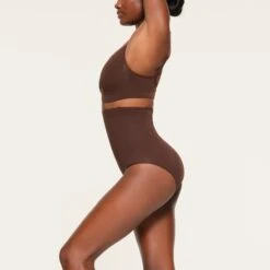 CORE CONTROL HIGH-WAISTED BRIEF | COCOA -SWIMwear Sale Store SKIMS SHAPEWEAR PN BRF 3378 QB COA 0009