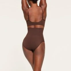 CORE CONTROL HIGH-WAISTED BRIEF | COCOA -SWIMwear Sale Store SKIMS SHAPEWEAR PN BRF 3378 QB COA 0016