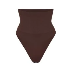 CORE CONTROL HIGH-WAISTED THONG | ESPRESSO