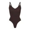 SEAMLESS SCULPT THONG BODYSUIT | ESPRESSO -SWIMwear Sale Store SKIMS SHAPEWEAR SH BD THG 3369 ESP