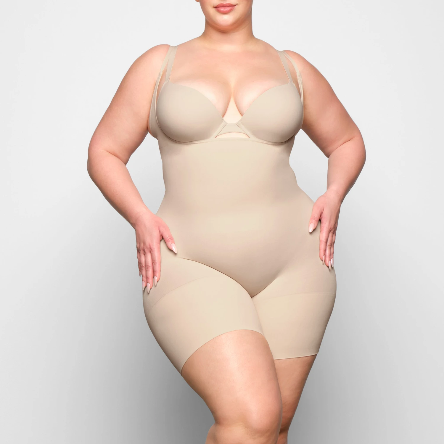 BUTT ENHANCING OPEN BUST BODYSUIT | SAND 4 BUTT ENHANCING OPEN BUST BODYSUIT | SAND - Image 2