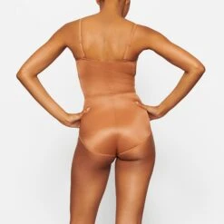 BARELY THERE BODYSUIT BRIEF W/ SNAPS | BRONZE -SWIMwear Sale Store SKIMS SHAPEWEAR SH BSB 1641 ND BRZ BK